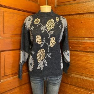 Vintage 80’s Rose Sweater